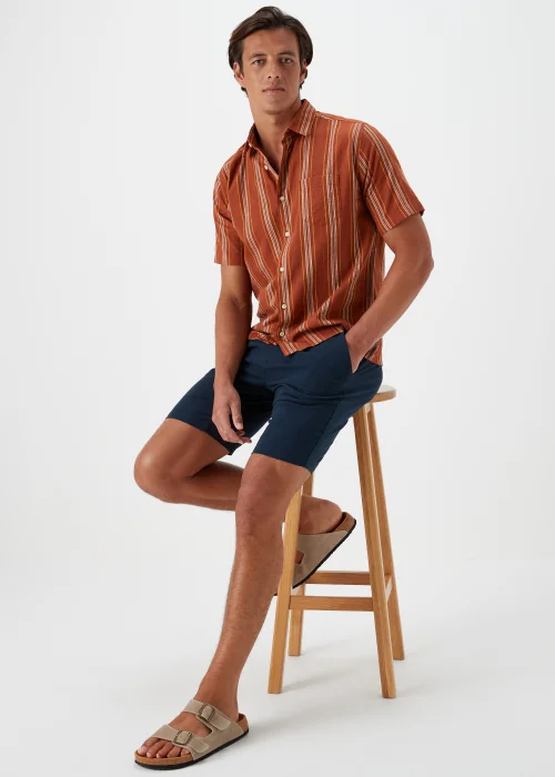 Rust Stripe Short Sleeve Shirt - S Image 4