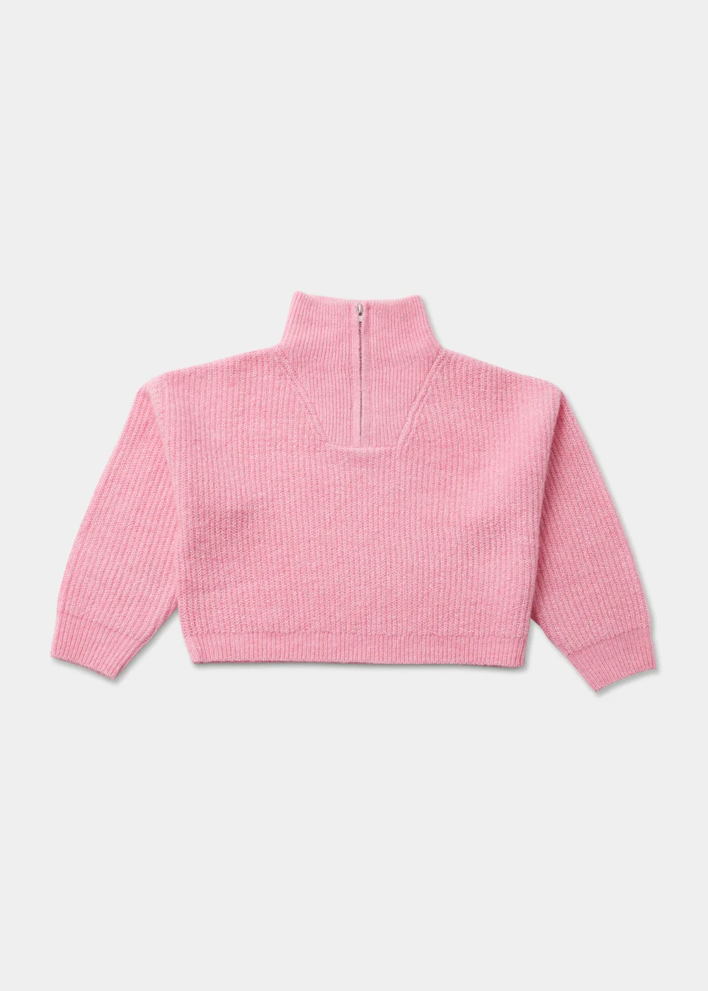 Girls Pink Half Zip Jumper (4-15yrs) - Age 4 Years Image 1