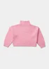 Girls Pink Half Zip Jumper (4-15yrs) - Age 4 Years Image 1