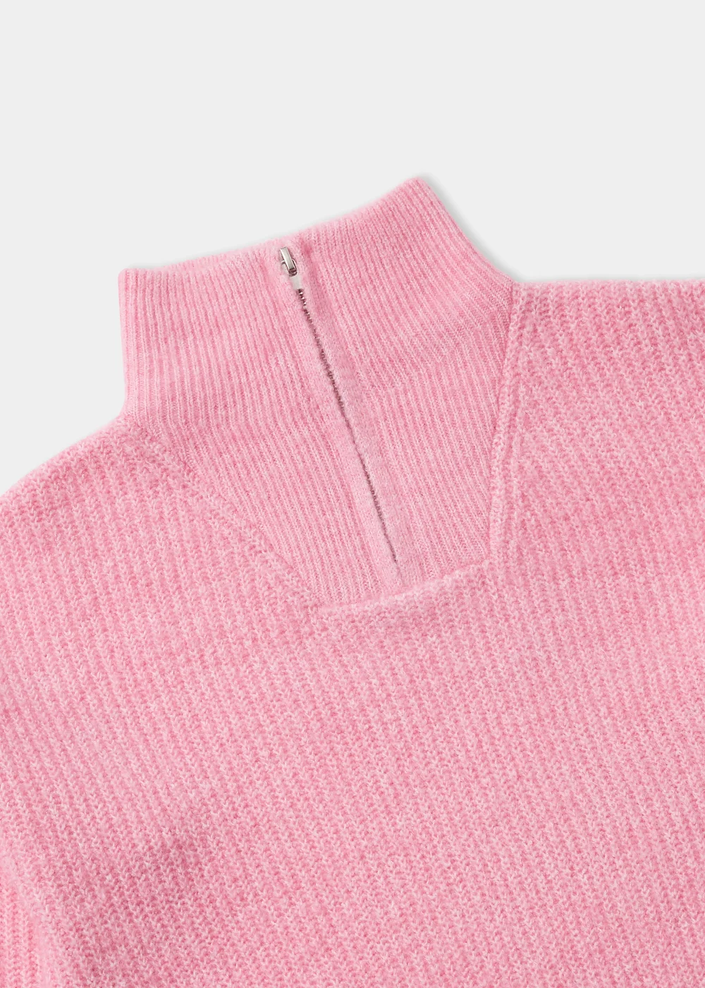 Girls Pink Half Zip Jumper (4-15yrs) - Age 4 Years Image 2