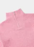 Girls Pink Half Zip Jumper (4-15yrs) - Age 4 Years Image 2