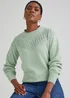 Green Pointelle Stitch Jumper - XS Image 4