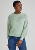 Green Pointelle Stitch Jumper - XS Image 1
