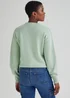 Green Pointelle Stitch Jumper - XS Image 2