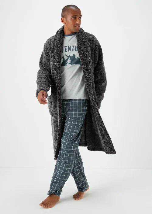 Grey Dressing Gown - Small Image 1