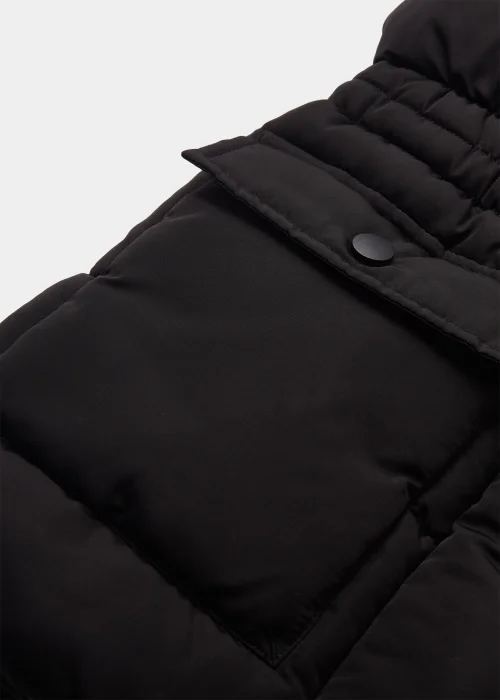 Girls Black Longline Hooded Gilet (4-13yrs) - 4 Yrs Image 2