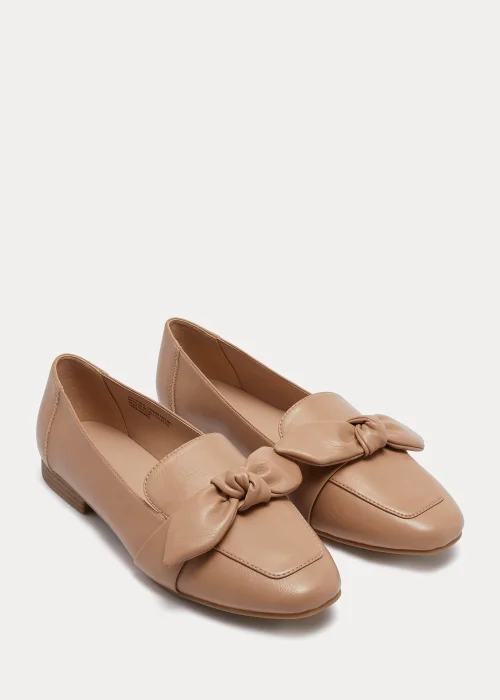 Nude Wide Fit Soft Knot Loafers - Size 3 Image 1