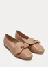 Nude Wide Fit Soft Knot Loafers - Size 3 Image 1