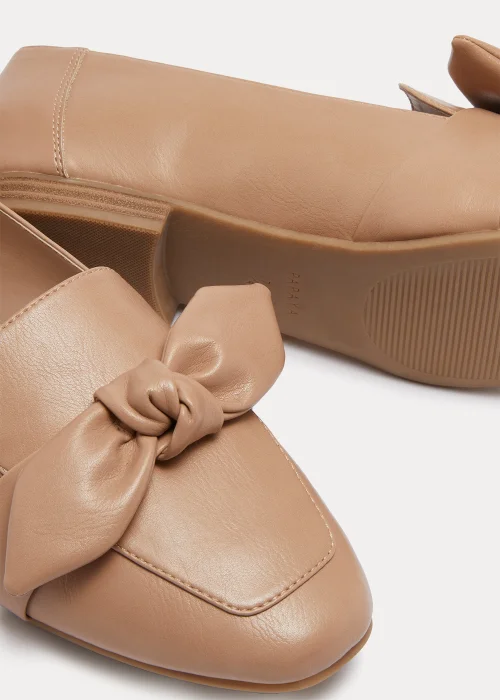 Nude Wide Fit Soft Knot Loafers - Size 3 Image 2