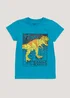 Boys Teal Dinosaur Print T-Shirt (4-13yrs) - Age 4 Years Image 1