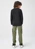 Boys Black Dinosaur Text Long Sleeve T-Shirt (4-13yrs) - 4 Yrs Image 2