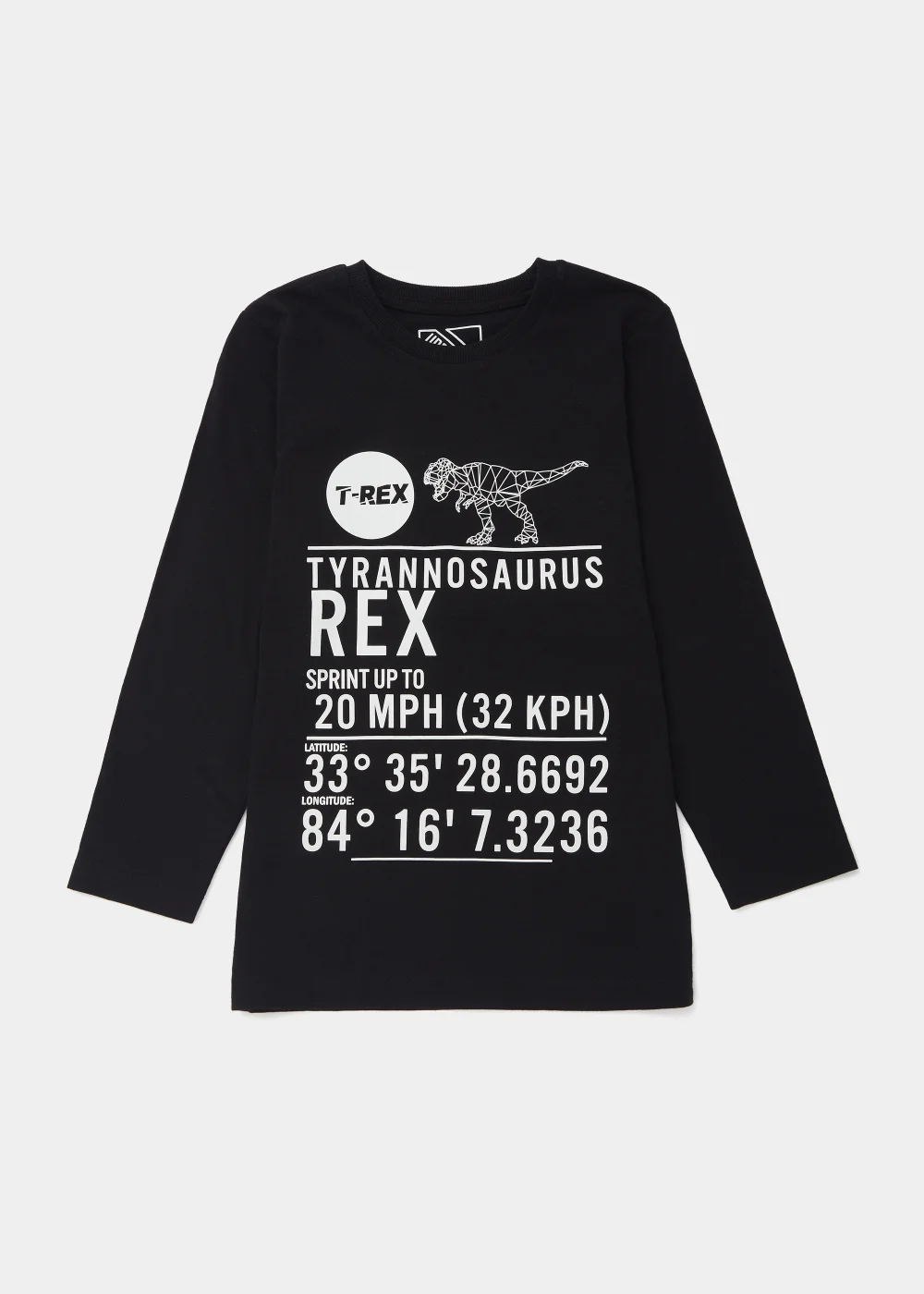 Boys Black Dinosaur Text Long Sleeve T-Shirt (4-13yrs) - 4 Yrs Image 5