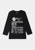 Boys Black Dinosaur Text Long Sleeve T-Shirt (4-13yrs) - 4 Yrs Image 5