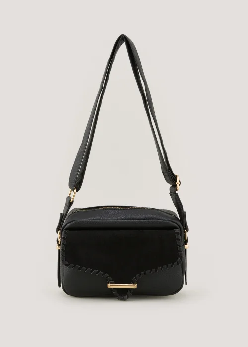 Black Whipstitch Camera Bag (14cm x 20cm x 6.5cm) - One Size Image 3