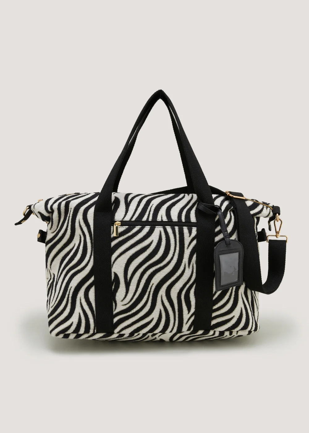 Black Zebra Print Weekend Bag - One Size Image 1