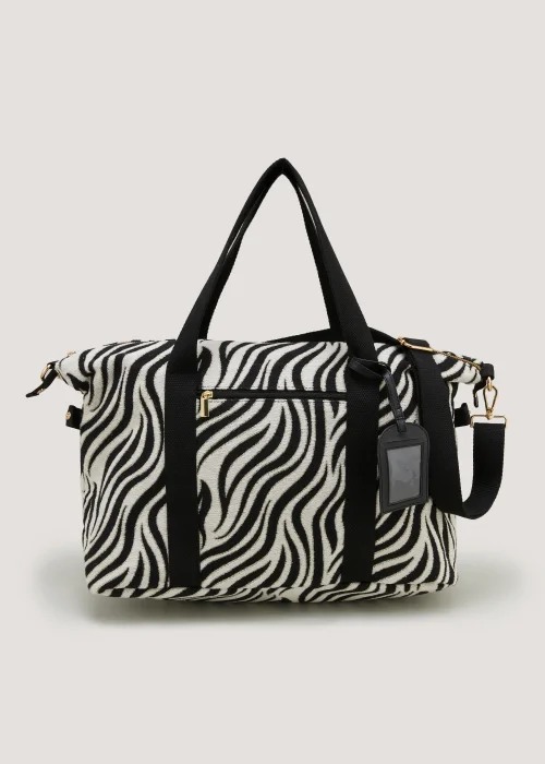 Black Zebra Print Weekend Bag - One Size Image 1