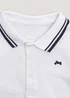 Boys White Pique Polo Shirt (9mths-6yrs) - Age 9 - 12 Months Image 2