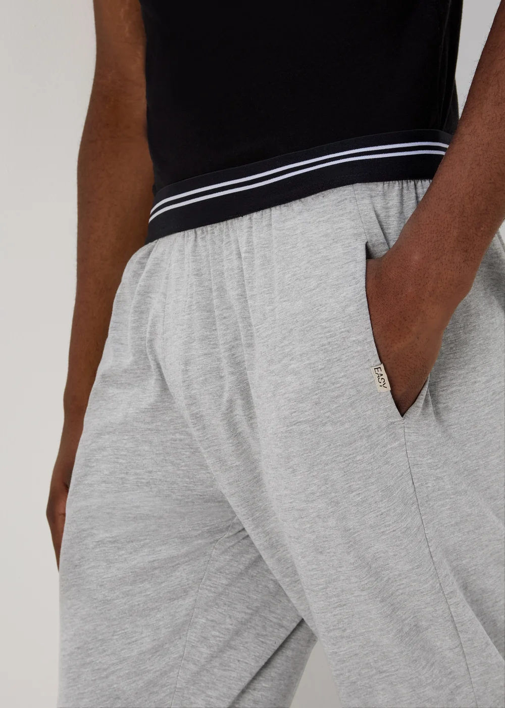 Grey Jacquard Waistband Joggers - Extra small Image 3