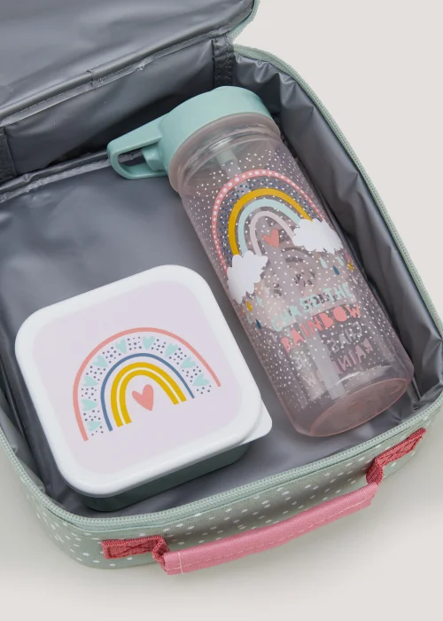 Kids 3 Piece Rainbow Lunch Bag Set Image 2