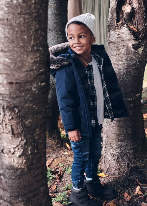 Boys Navy Heritage Parka Coat (9mths-6yrs) - 9-12 months Image 3