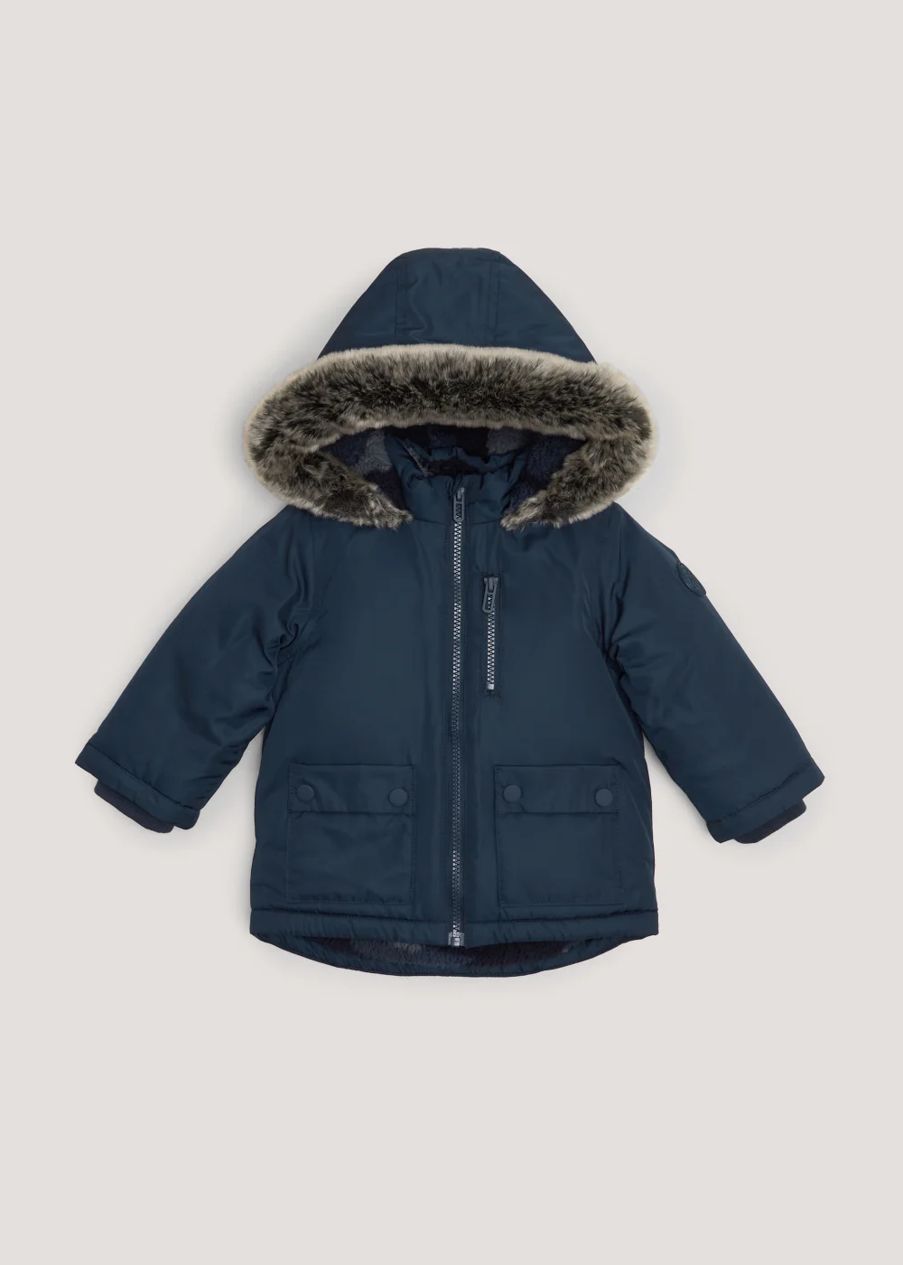 Boys Navy Heritage Parka Coat (9mths-6yrs) - 9-12 months Image 1