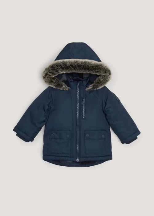 Boys Navy Heritage Parka Coat (9mths-6yrs) - 9-12 months Image 1