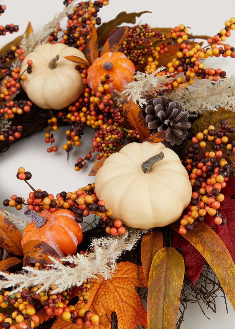 Orange Pumpkin Wreath Image 2