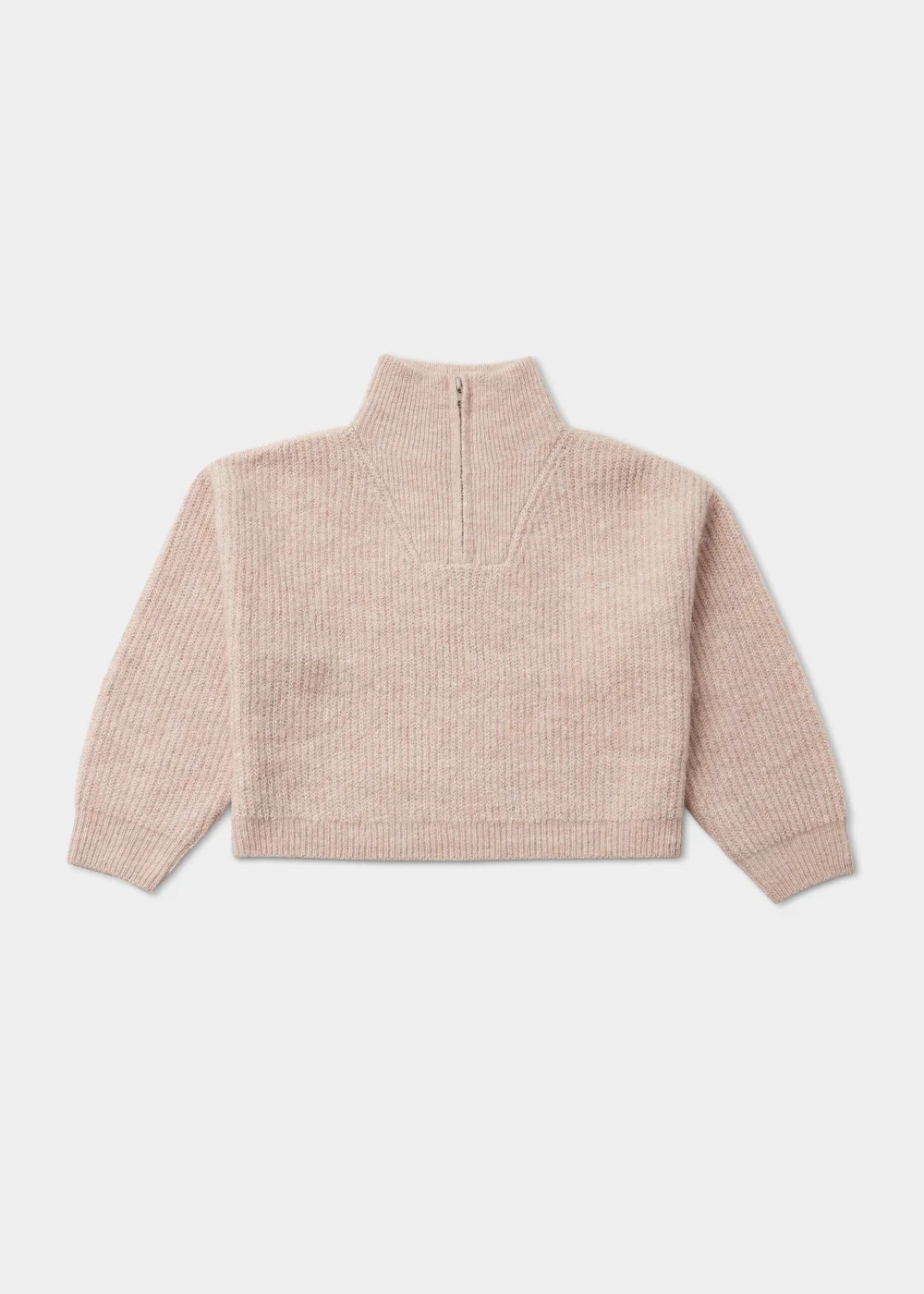 Girls Oatmeal Half Zip Jumper (4-15yrs) - 4 Yrs Image 1