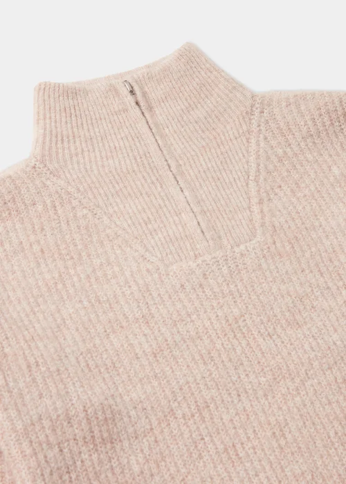 Girls Oatmeal Half Zip Jumper (4-15yrs) - 4 Yrs Image 2