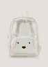 Girls Clear Bear School Backpack - One Size Image 1