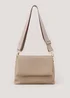 Taupe Triple Compartment Cross Body Bag - One Size Image 1