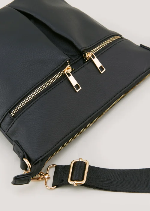 Black Cross Body Messenger Bag - One Size Image 2