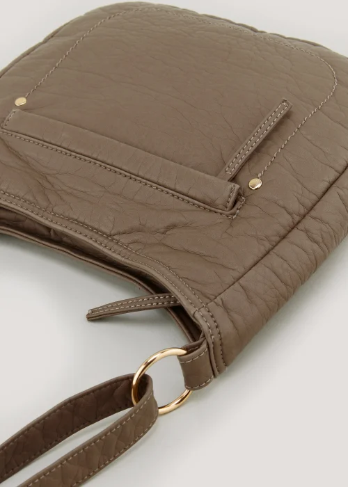 Taupe Washed PU Messenger Bag - One Size Image 2