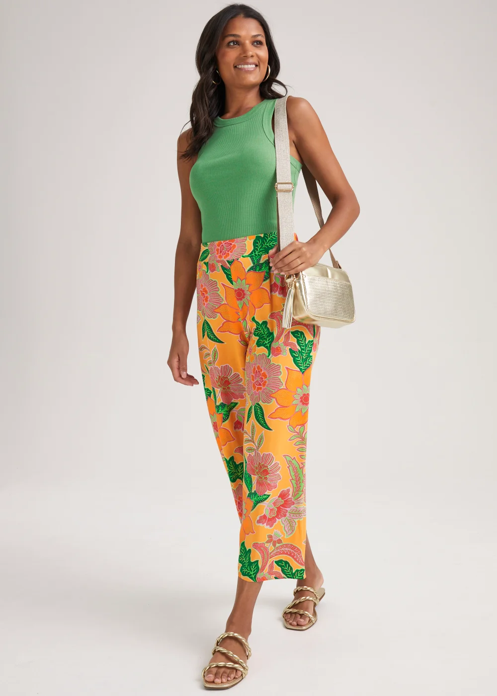 Green High Neck Ribbed Vest Top - 8 Image 4