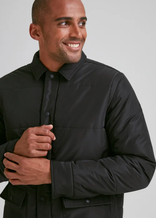Black Quilted Shacket - S Image 3