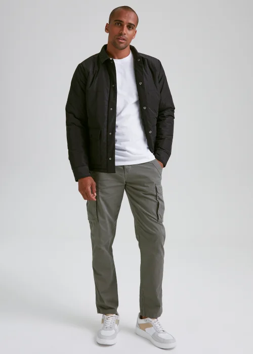 Black Quilted Shacket - S Image 4