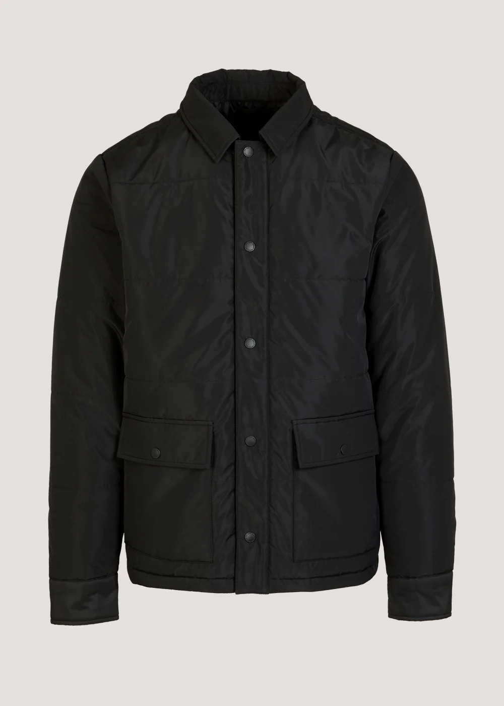 Black Quilted Shacket - S Image 5