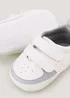 White Double Strap Soft Sole Baby Trainers (Newborn-18mths) - Age 0 - 3 Months Image 2