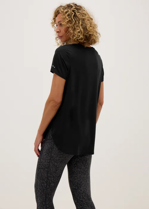 Souluxe Black Longline Sports T-Shirt - S Image 2