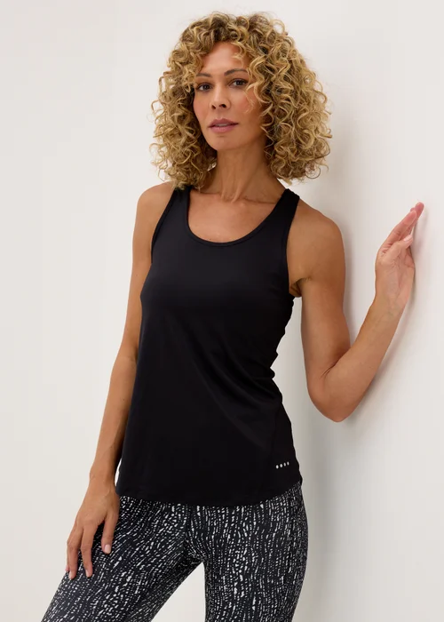 Souluxe Black Mesh Sports Vest Top - S Image 1