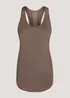 Souluxe Brown Mesh Sports Vest Top - Small Image 1
