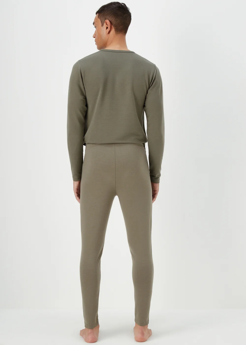 Khaki Lightweight Long Bottoms - Small Image 2