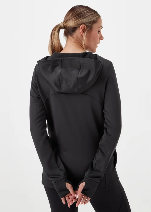 Souluxe Black Ribbed Zip Up Jacket - S Image 2