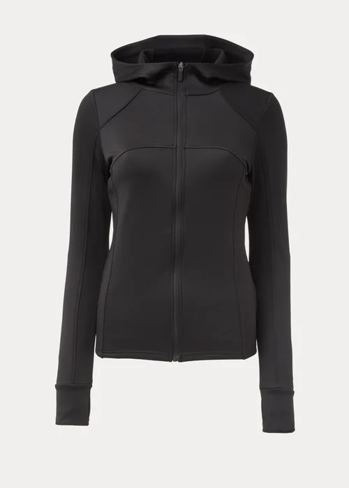 Souluxe Black Ribbed Zip Up Jacket - S Image 5