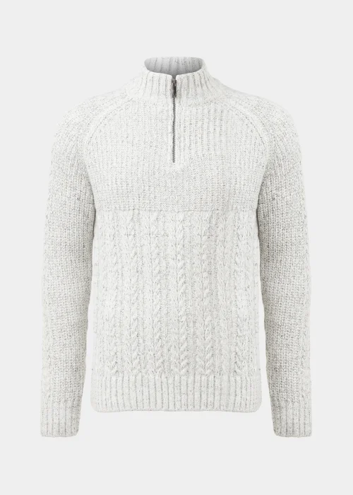 Lincoln Ecru 1/4 Zip Up Jumper - S Image 5