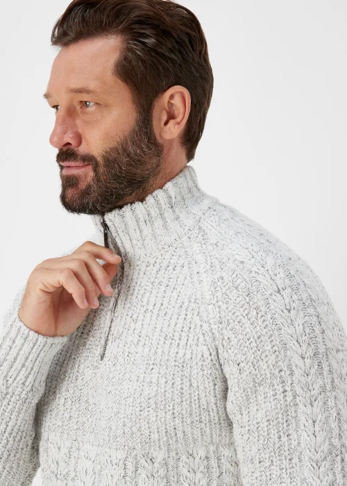 Lincoln Ecru 1/4 Zip Up Jumper - S Image 3