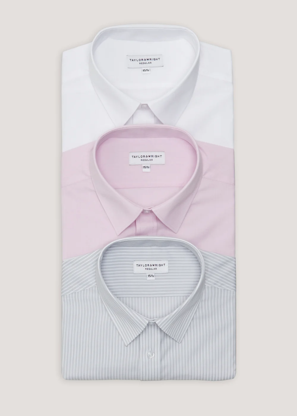 Taylor & Wright 3 Pack Easy Care Regular Fit Shirts - 15.5 Collar Image 5