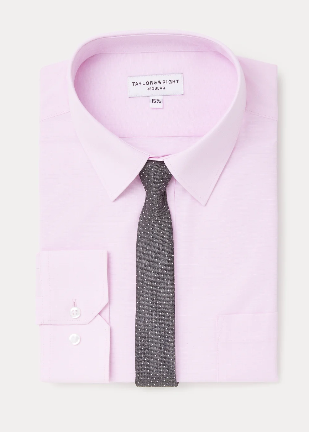Taylor & Wright Pink Regular Fit Shirt - 15.5 Collar Image 4