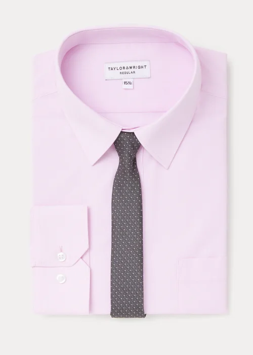Taylor & Wright Pink Regular Fit Shirt - 15.5 Collar Image 5