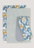 Multicoloured Print Tea Towel & Oven Gloves Set Image 1